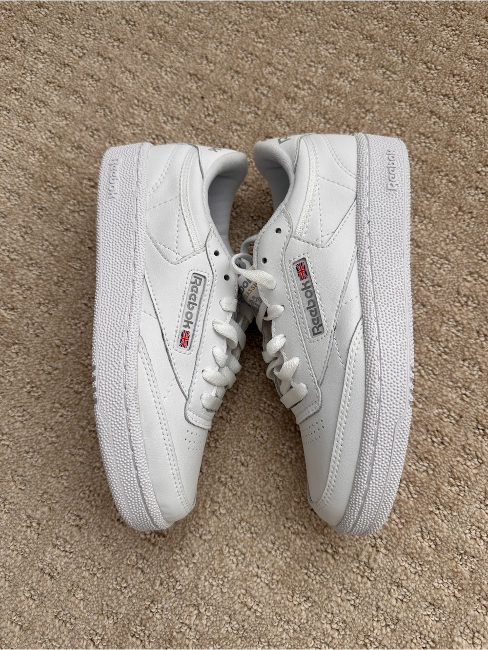 Reebok Kids Youth  Classic White Leather Low-Top Sneakers